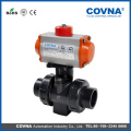 COVNA 2 way double union plastic pneumatic control ball valve made in China
